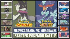 MEOWSCARADA vs QUAQUAVAL | Paldea Starter Pokémon Battle [Pokémon  Scarlet/Violet] - YouTube