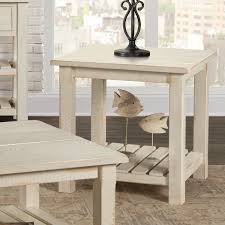 This coffee and end table set from ashley furniture has a contemporary style with a little bit of everything from urban industrial to driftwood beachy. 17 Stories Benefield Solid Wood End Table Reviews Wayfair