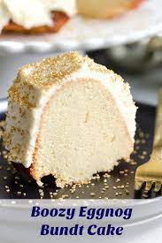 Get The Holidays Rocking With This Boozy Eggnog Bundt Cake The Eggnog And Rum Spiced Cake Is Drenched In Eggnog Dessert Fun Holiday Desserts Holiday Desserts