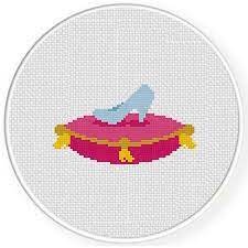 This free valentine cross stitch pattern and matching floss thread holders are a handy cute addition to your stash. Royal Glass Shoe Cross Stitch Pattern Daily Cross Stitch