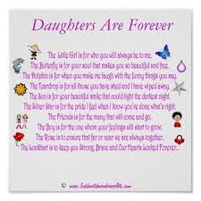 Funny Birthday Poems For Dad From Daughter Daughters Are Forever Themed Poem With Graphics Poster Zazzle Com Birthday Quotes For Daughter Daughter Poems Birthday Poems For Daughter