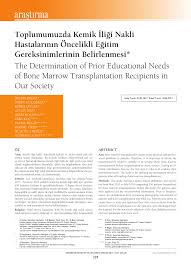 Türkiye'nin en büyük telefon rehberini bünyesinde barındıran sitemiz hızlı ve güvenilir bilgiye en kolay şekilde ulaşmanızı hedeflemektedir. Pdf Determination Of Prior Educational Needs Of Bone Marrow Transplantation Recipients In Our Society