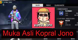 Siapa yang menyangka, ternyata kopral jono baru memulai aktif di youtube sejak september lalu. Muka Asli Kopral Jono 2021 Ff Free Fire Terbaru