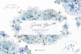 Polish your personal project or design with these blue flower transparent png images, make it even more personalized and more attractive. Dusty Blue Watercolor Flower Clipart Creative Market