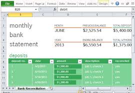 monthly bank reconciliation template for excel