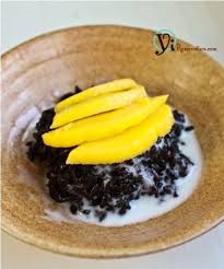 Black Rice With Mango In Coconut Sauce Recipe Coconut Sauce Recipes Food