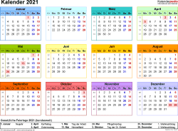 Jahreskalender 2021 mit feiertagen und. Kalender 2021 Zum Ausdrucken Als Pdf 19 Vorlagen Kostenlos