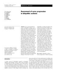 Pdf Assessment Of Curve Progression In Idiopathic Scoliosis