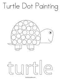 Its smooth shell has a red, yellow and black color pattern. Turtle Dot Painting Coloring Page Twisty Noodle