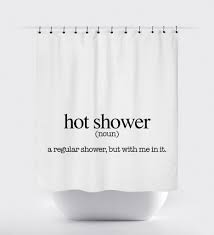 Hot Shower White Shower Curtain Shower Curtain White Shower Curtain Curtains
