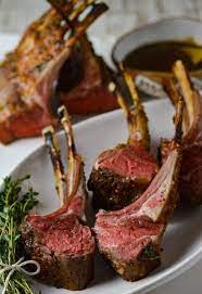 Roast Rack Of Lamb With Apricot Mustard Glaze Recipe Lamb Recipes Oven Lamb Recipes Rack Of Lamb