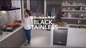 Raised feet for straining in sink. Black Stainless Steel Appliances Kitchenaid Youtube