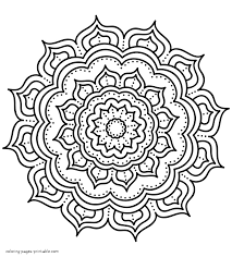 Print christmas # 95 coloring pages coloring page & book. Mandala Flower Coloring Page Coloring Pages Printable Com