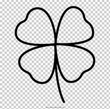 How to draw a four leaf clover step 2. Four Leaf Clover Drawing Coloring Book Png Clipart Area Artwork Black And White Child Circle Free