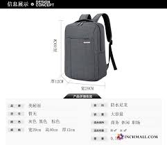 Backpack Men Business School Bag Student Laptop Bag Gray