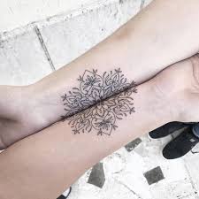 5) love forever matching couple's hand tattoo idea. Matching Tattoos