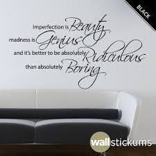 Marilyn Monroe Wall Decal Quote Vinyl Imperfection Is Beauty 2 Living 19 Liked On Polyvore Featu Wall Quotes Bedroom Hipster Bedroom Wall Quotes Decals