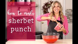 Including a pretty pink punch at the baby shower can keep the color scheme flowing and add visual interest. How To Make Sherbet Punch Easy Drink Recipe Youtube