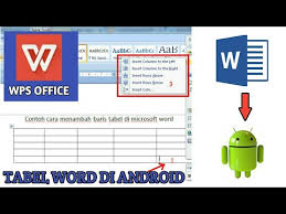 Tutorial Membuat Tabel Di Word Dengan Hp Android Youtube