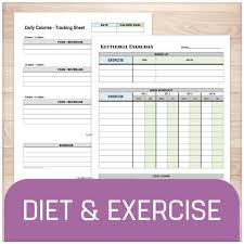 Printable Diet And Exercise Sheets Online At Printable Planning