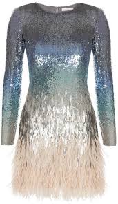 Matthew Williamson Ombre Sequin Feather Dress Sequin Mini Dress Fashion Sequin Mini