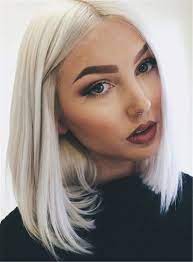 Shoulder Length Middle Part Straight Hairstyle Synthetic Lace Front Wigs 12 Inches Hair Styles Short Hair Styles Long Hair Styles