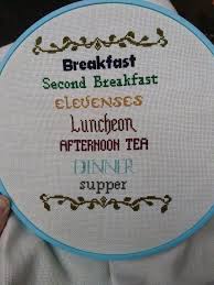Lovely indeed has this fabulous project up their sleeve and we can't wait to try it out. Hobbit Meal Schedule Cross Stitch Art Collectibles Cross Stitch