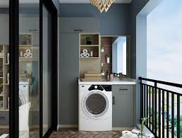 clean open stainless steel laundry