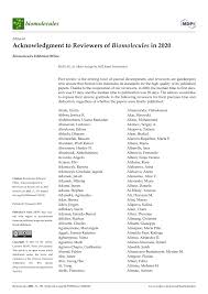 Full profile on tennis career of novak, with all matches and records. Pdf Acknowledgment To Reviewers Of Biomolecules In 2020