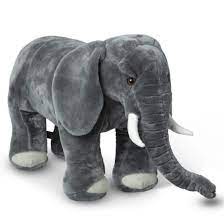 Elephant Giant Plush Stuffed Toy For Kids By Melissa Doug Giant Stuffed Animals Elephant Plush Elephant Teddy Bear