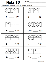 These worksheets help students learn the basic shapes; Let S Make 10 Free Kindergarten Worksheet Made By Teachers Free Kindergarten Worksheets Math Addition Worksheets Math Addition