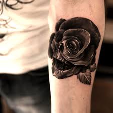 Rose tattoos symbolize love and happiness, but it can also represent sadness when used as a memorial tattoo.rose tattoos can also be combined with anchor tattoos. 30 Black Rose Tattoo Designs Images And Picture Ideas