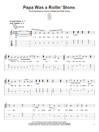 The Temptations Papa Was A Rollin Stone Sheet Music Pdf Notes Chords Soul Score Piano Vocal Guitar Right Hand Melody Download Printable Sku 118565