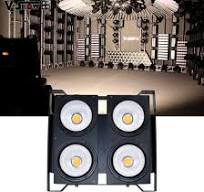 V-Show 4*100W Luz de Blinder LED COB 4 X 100W Luz de Público LED Branca  Controle de Estágio DMX/Auto Controle de Som Música