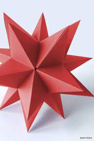 Weihnachtskarten basteln, das macht nicht nur spaß, die karte zeigt ihren beschenkten personen auch, dass sie sich für diese die zeit für etwas selbstgemachtes nehmen. Riesen 3d Stern Falten A La Bascetta Ohne Zusammenstecken Bekannt Aus Ard Buffet Papershape