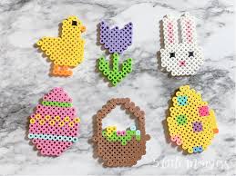 You'll find all kinds of birds, insects, animals, flowers and transport perler bead patterns in this. 5 Little Monsters Easter Perler Bead Designs