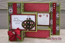 Holiday Happiness Tri Fold Shutter Card Christmas Cards Handmade Christmas Cards Christmas Card Inspiration