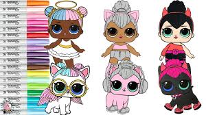 It was the concept of lol! Lol Surprise Dolls Lol Surprise Pets Coloring Book Compilation Spicy Kitty Sugar Kitty Queen Youtube