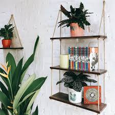 Rustic rope hanging shelves for wall wood window plant shelf indoor 3 tier dark brown shpfrlsstreasures 4.5 out of 5 stars (43) $ 35.00. Wooden Hanging Shelf Window Wall Plant Rope Hanging Shelves For Kitchen Bathroom Ebay