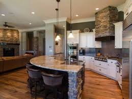 Transitional Open Kitchen Living Room With Island Open Concept Kitchen Living Room Kitchen Design Open Living Room And Kitchen Design