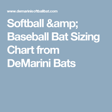 Softball Baseball Bat Sizing Chart From Demarini Bats