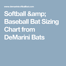 softball baseball bat sizing chart from demarini bats