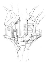 Tree House Coloring Pages More Images Of Tree House Coloring Tree House Drawing House Colouring Pages Tree House