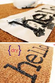 Easy Project For Spring Diy Personalized Door Mats Door Mat Diy Personalized Door Mats Door Mat