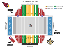 Nfl Hall Of Fame Game Seating Chart Pro Football Hall Of