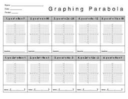 1] for any quadratic of the form. Graphing Parabola Worksheet For Alg1 And Alg2 Graphing Parabolas Graphing Quadratics Quadratics