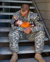 Husband meets son for the first time after military deployment