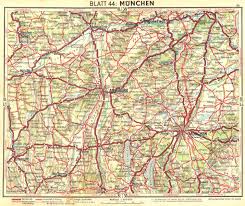 Details About Germany Munchen 1936 Old Vintage Map Plan Chart