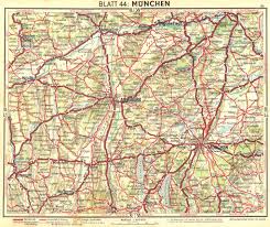 details about germany munchen 1936 old vintage map plan chart