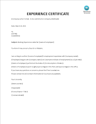 I shall be thankful if you can provide me with the certificate. Kostenloses Experience Letter From Employer